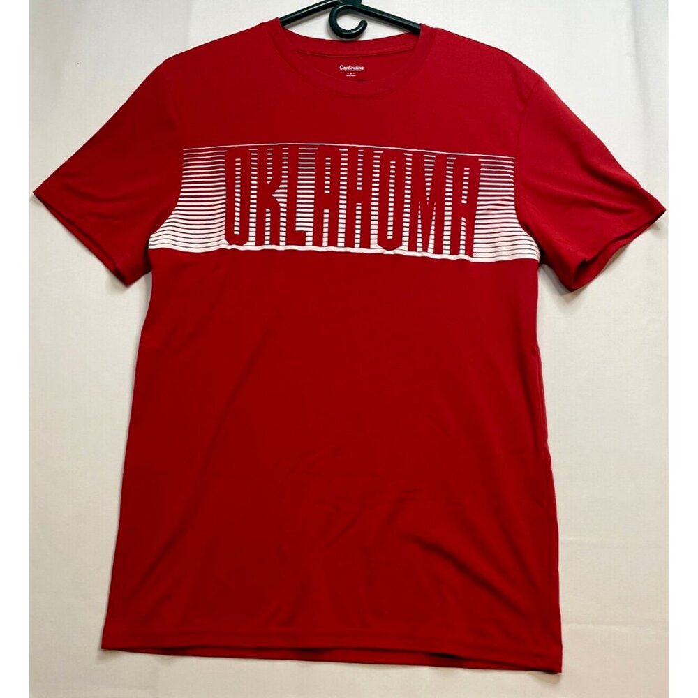 Oklahoma shirt mens medium short sleeve Captivating Apparel red
